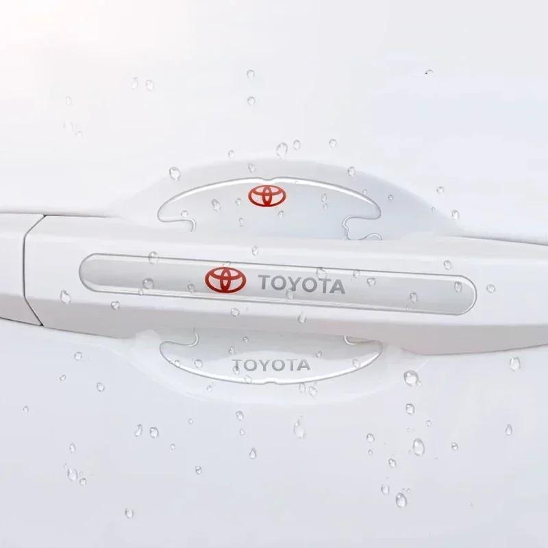 8 STKS Auto Transparante Anti-Botsingsstrip Deurhandvat Kom Beschermer Sticker Folie voor Toyota Corolla Camry CHR Yaris Hilux Rav4