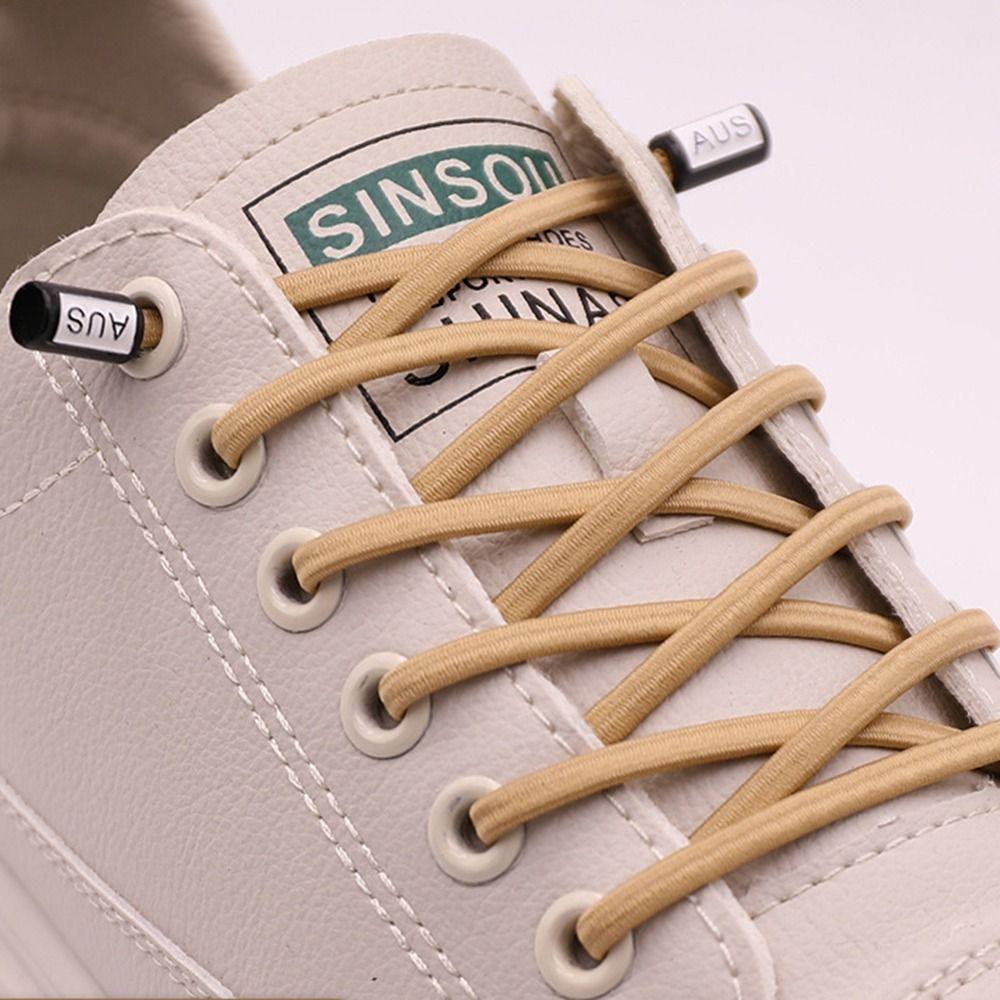 

Elastic Free Tie Shoelaces Creative Quick Shoe Lace Portable Shoelace Buckle Shoelace Accessories світло-коричневого кольору