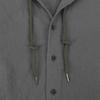 Spring and Summer Long Sleeve Men's Casual Shirt European Style Hooded Top Button Loose Shirt