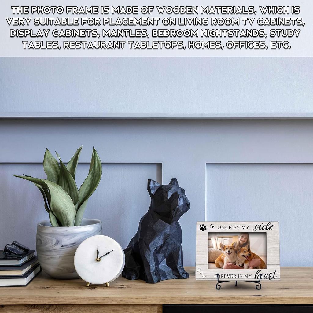 Dog Memorial 4x6 Picture Frame - Pet Loss Gifts Dog Frames, Pet Bereavement Gifts, Dog Lover Dog Owner Gift Photo Frame for Wall and Tabletop Display