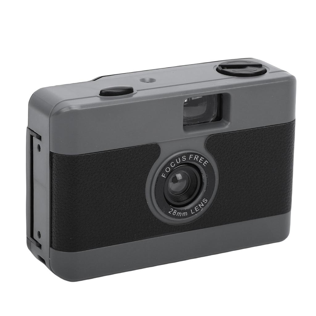 35mm Film Camera Vintage Style Reusable Camera Built In Flash for Travel Photography Black
