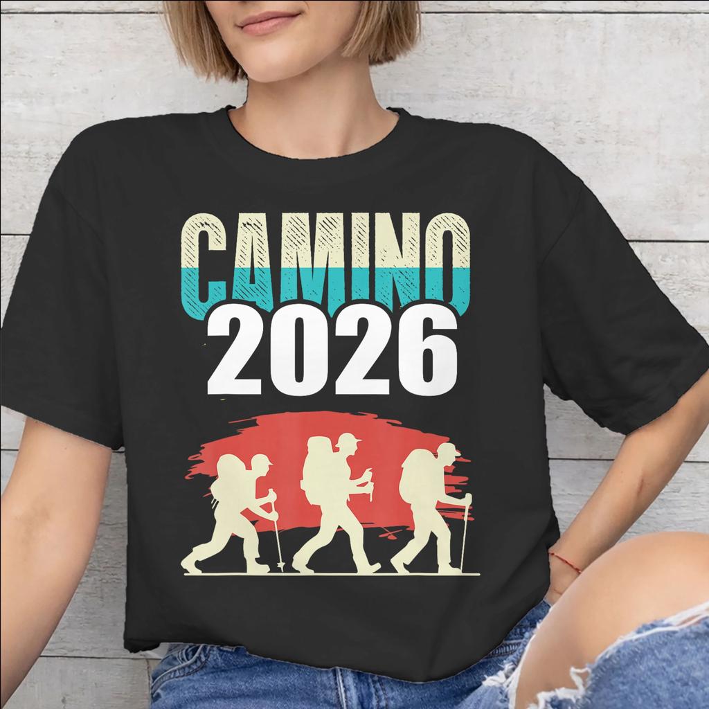 Men Women Camino de Santiago 2026 T Shirt Cotton Graphic Printed TShirt Clothing Outfits