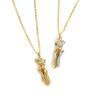 1Piece Hip Hop Valentine's Day Pendant Necklace 3D Brass Hug Dancing Separable Charm Couples Lover Unisex For Party Jewelry Gift