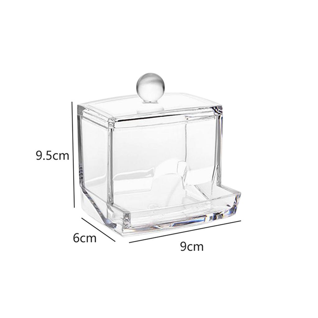 Acrylic Cotton Swabs Storage Holder Box Portable Transparent Makeup Cotton Pad Cosmetic Container Jewelry Organizer Case#ww