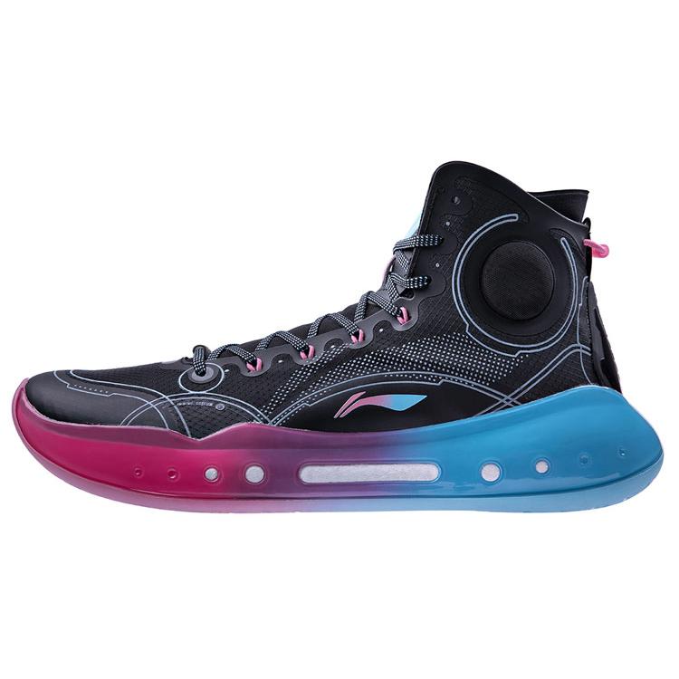 Li Ning YuShuai 14 Boom Basketball Shoes Men's High top Black/Azalea Pink ABAQ033-23