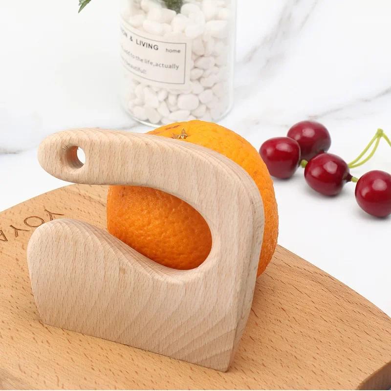 Kids Safe Wooden Cutter Cute Shape Knife Kitchen Tools Fruit Vegetable Cutter For Children Safe Kitchen Cutting Toy DIY Tools