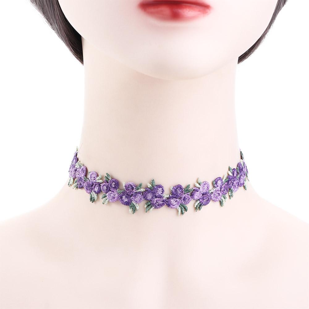 Gifts Accessories Vintage Sweet Romantic Floral Clavicle Chain Flower Necklace Choker Chain Jewelry