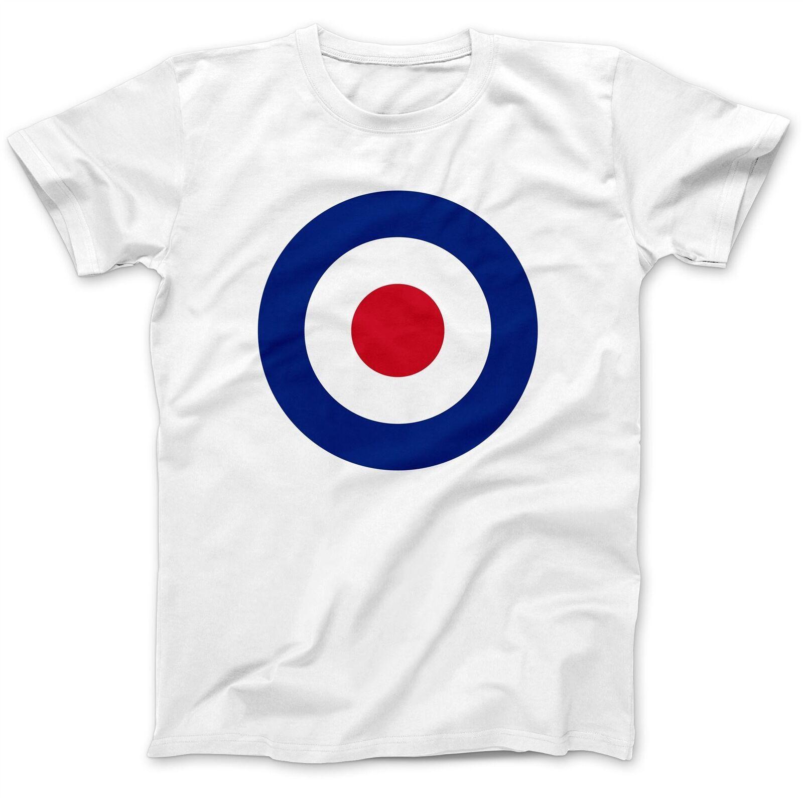 New RAF Roundel Mod Target T-shirt Cotton The Who Small Faces Gift Army S