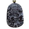 Exquisite Frosted Obsidian Dragon Brand Tyrannosaurus Rex Pendant Necklace for Men and Women