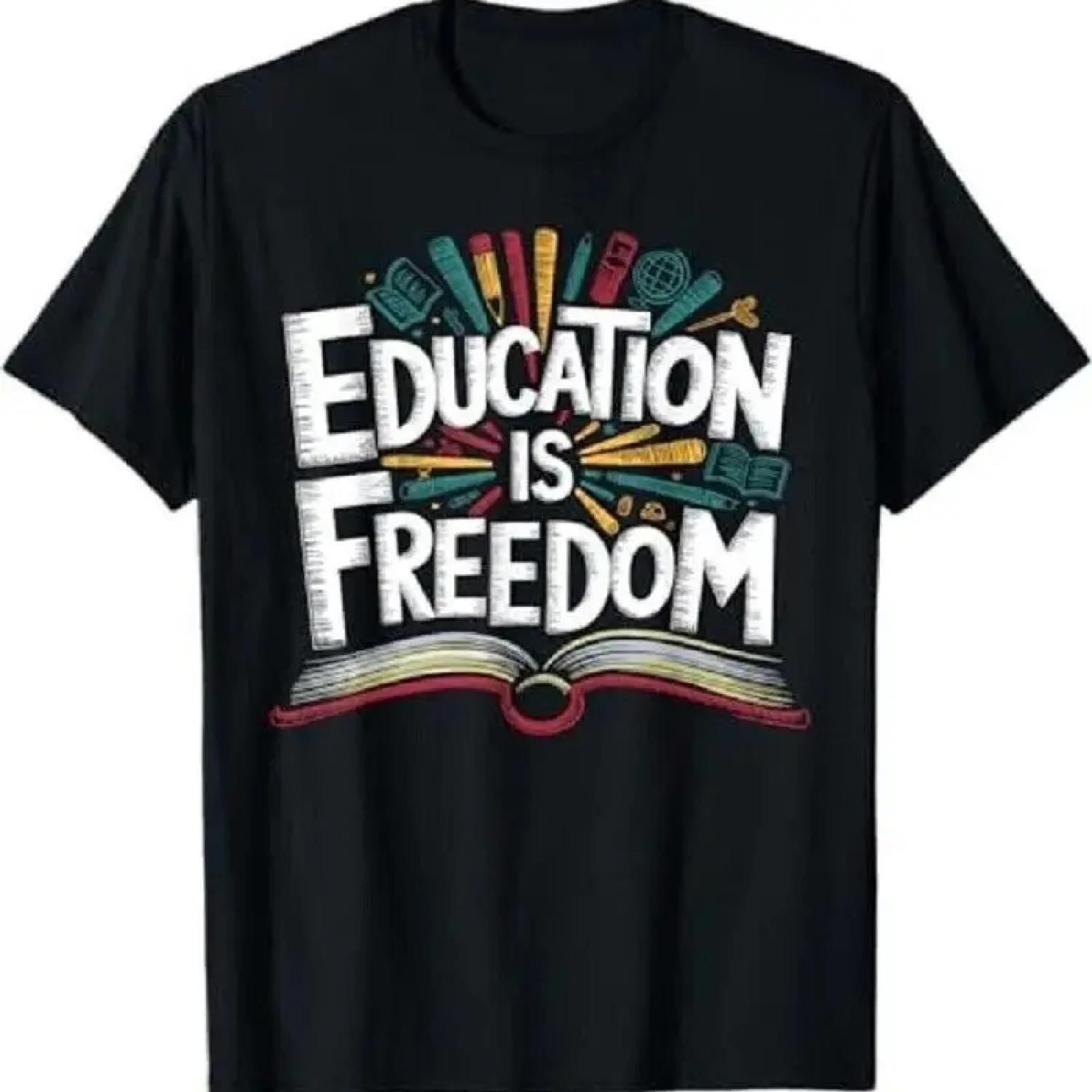 The Freedom of Knowledge Black History Teacher T Shirt XXXXXL разноцветный