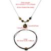 Vintage Leather Necklace Featuring Natural Tigers Eye Stone Adjustable Length Necklace Alloy Texture Present for Women