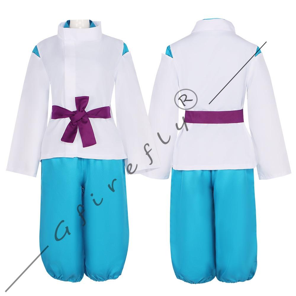 Film d'animation classique japonais Tenue COS Chihiro Haku Personnage de Performance Scénique Le Même Costume de Cosplay Ensemble Costume Trois Pièces