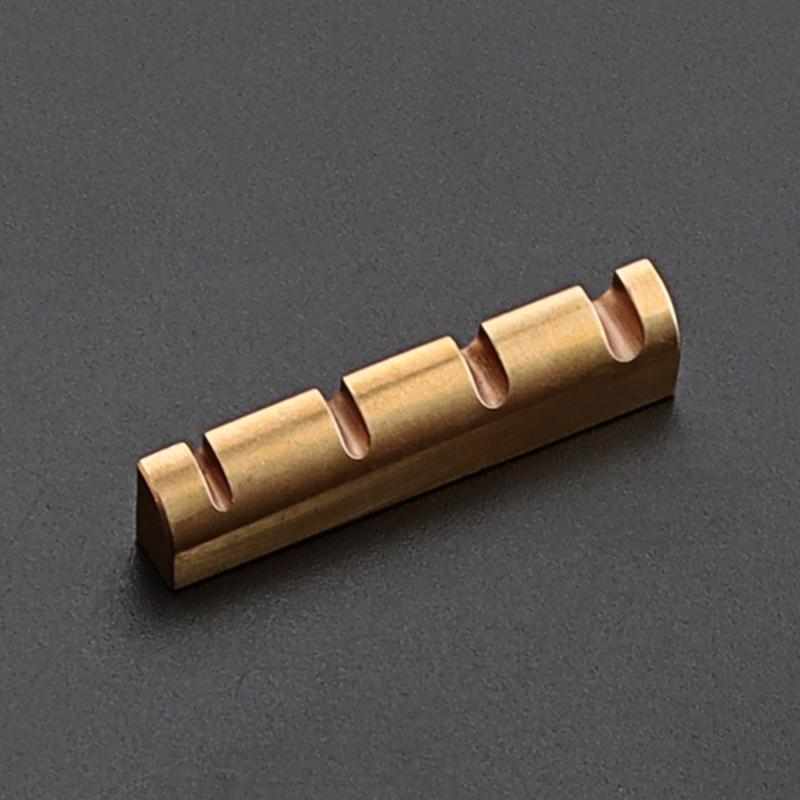 4 String Electric Bass Top Nut Replacement Bass Guitar Pre-Slotted Brass Nut