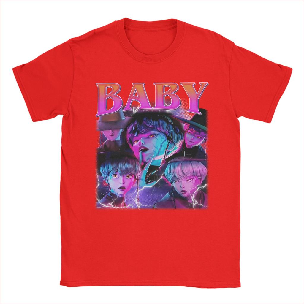 Vintage Baby JINU Saja Boys Kpop Demon Hunters T-Shirts Men Round Collar Cotton T Shirt  Short Sleeve Tees Gift Idea Clothing
