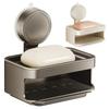 Wall Mounted Self Draining Soap Holder Detachable Soap Drain Box Suction Cup Soap Dish  Shower