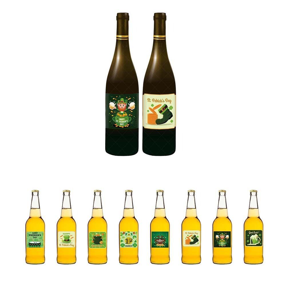 

Виниловые наклейки для бутылок с водой, водонепроницаемые аксессуары для трилистника, наклейка с клевером