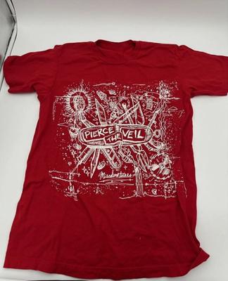 Retro Pierce The Veil Zespół Album Bawełna Czerwony Pełny Rozmiar Unisex Koszulka J819 Koszulka Unisex