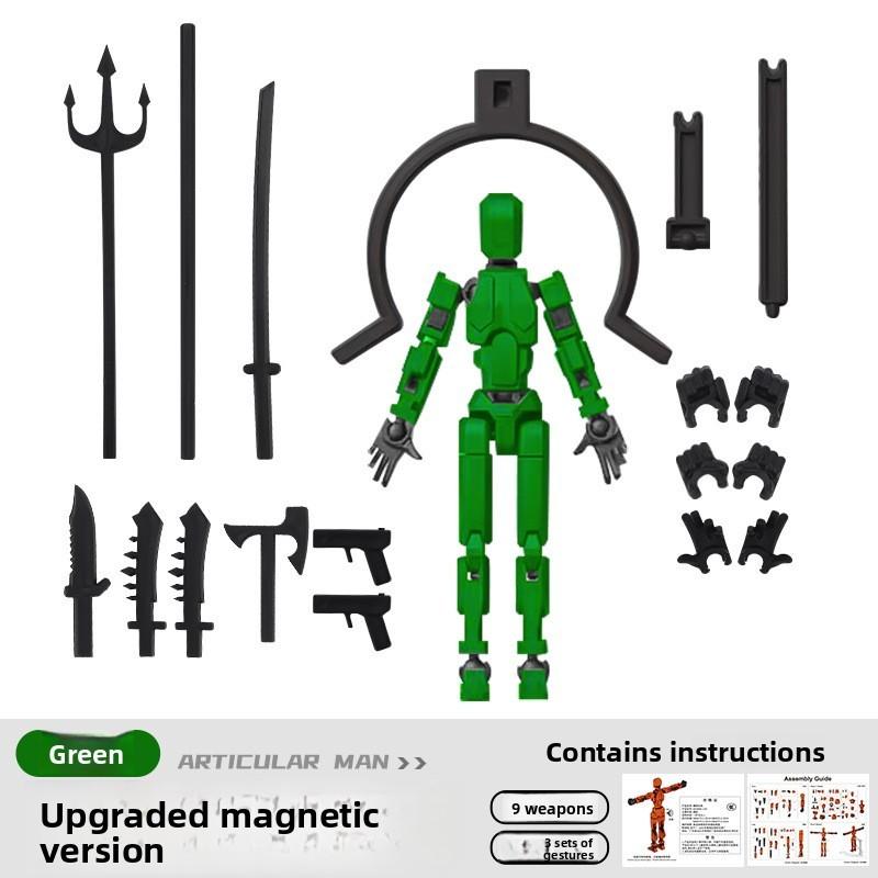 Inertia Control Robot Models Creative Action Figures Set With Joints Magnetic