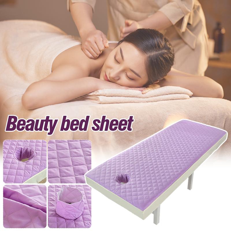 Thicken Beauty Salon Bed Sheet Skin-Friendly Mattress Massage SPA Treatment Bed Table Cover Anti-slip Bedspread With Hole