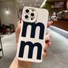 Simple English Letter Fashion Phone Case For iPhone16 15 14 11 13 Pro Max Mini X XS Max XR 7 8 Plus SE 2  Shockproof Back Cover