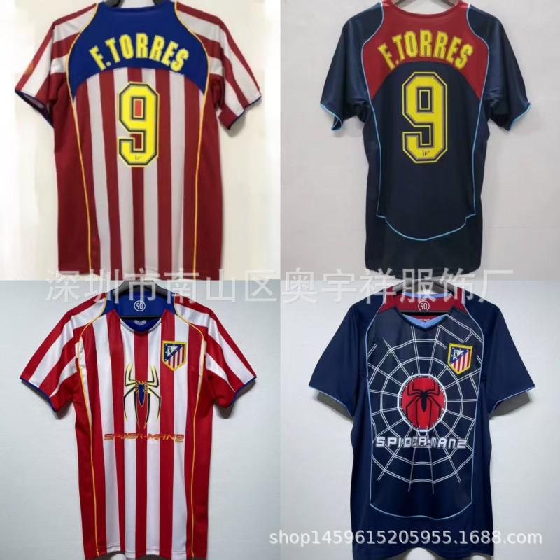 Atltico Madrid 2004-2005 Retro Football Jersey Fernando Torres 9 Home/Away Version Men