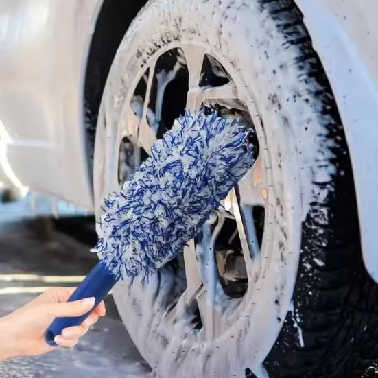 Car Tire Rim Wheel Hub Cleaning Brush with Long Handle Multipurpose Detachable Portable Car Wash Brush Maintenance Tool