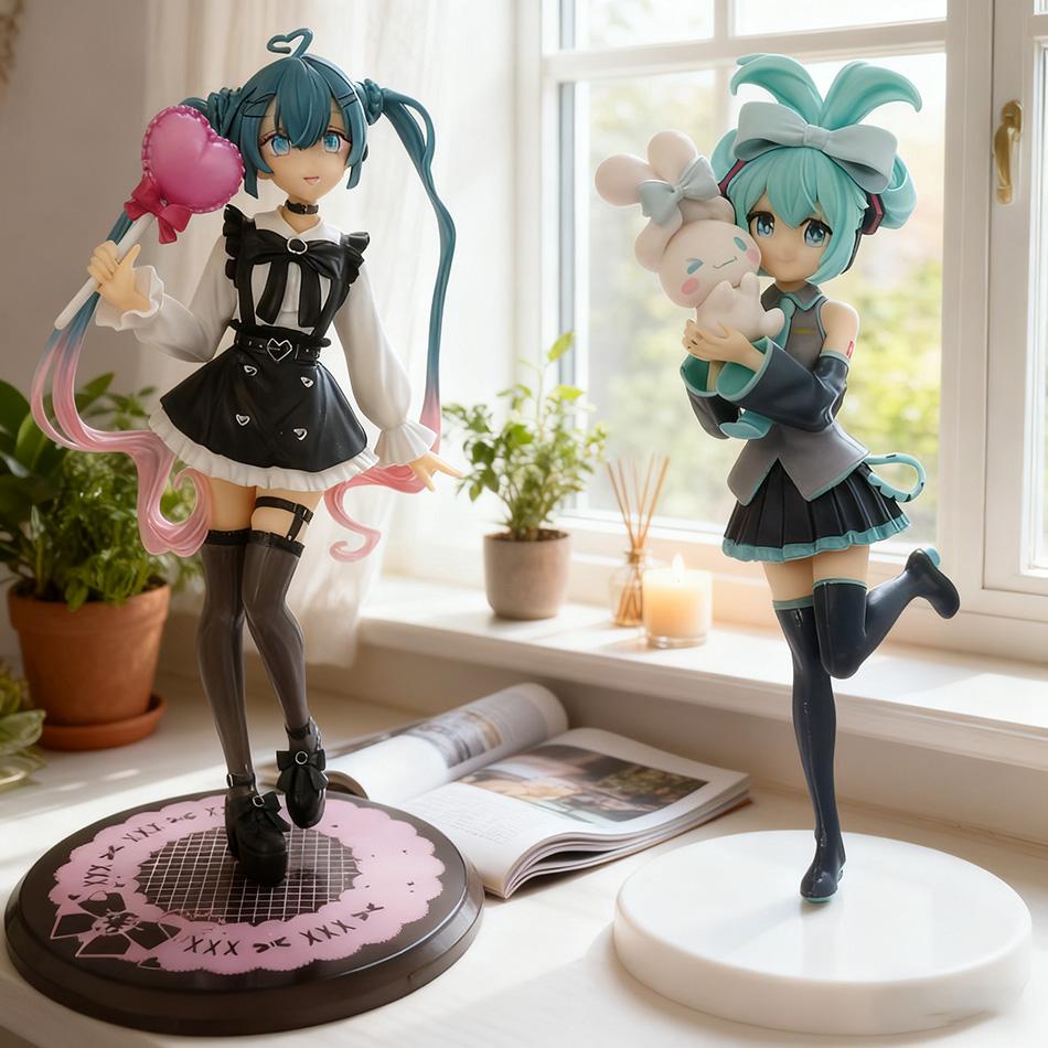 19-21cm Sexy Girl Hatsune Miku Anime Figure Fashion Subclture Miku Action Figure Christmas Gift PVC Collection Model Doll Toys