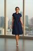 Authority In Motion Navy Dress | Vibrant Hourglass Fit