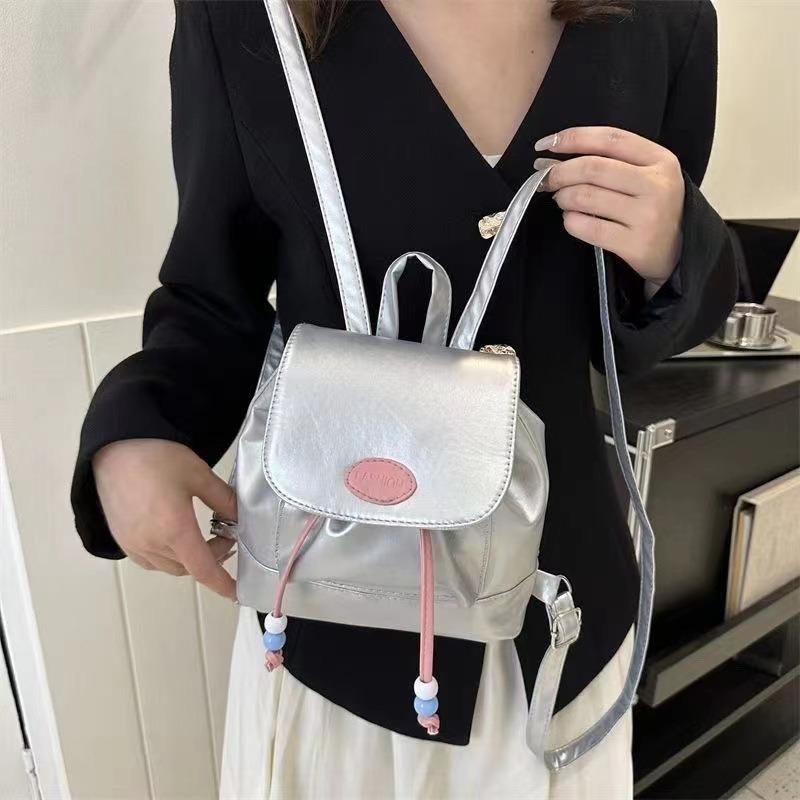 New personality retro cute high value denim fashion trend girl foreign style backpack small backpack women