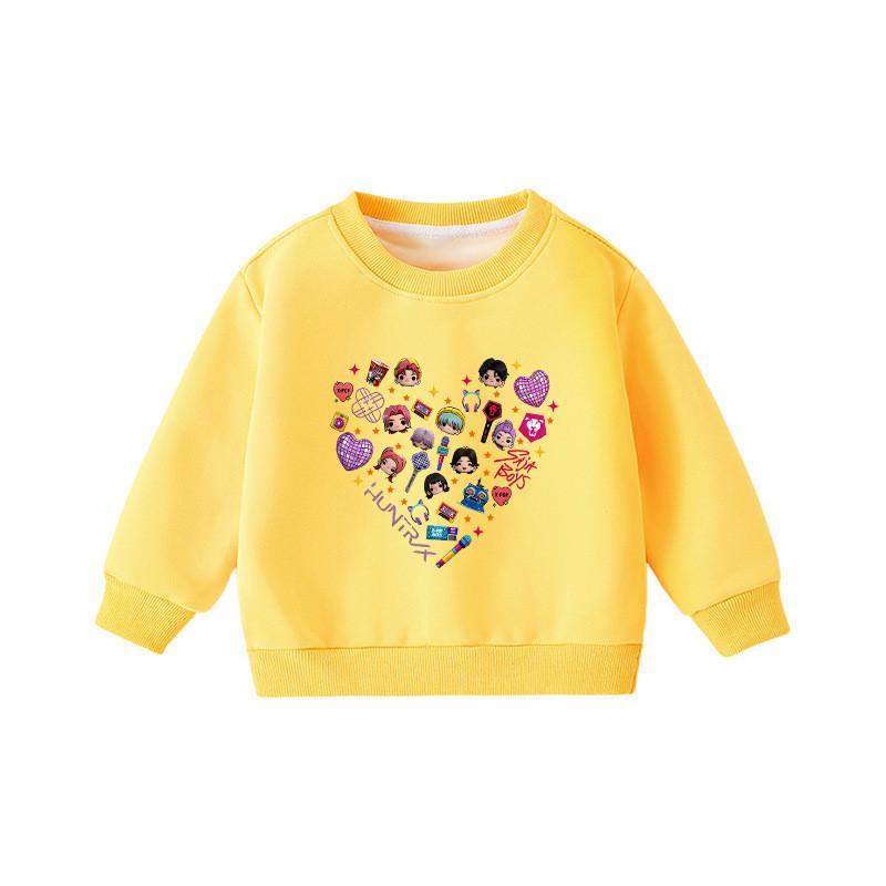 Kids Girls Kpop Hunters Rumi Zoey Mira Sajaboys Print Long Sleeves Casual Sweatshirt
