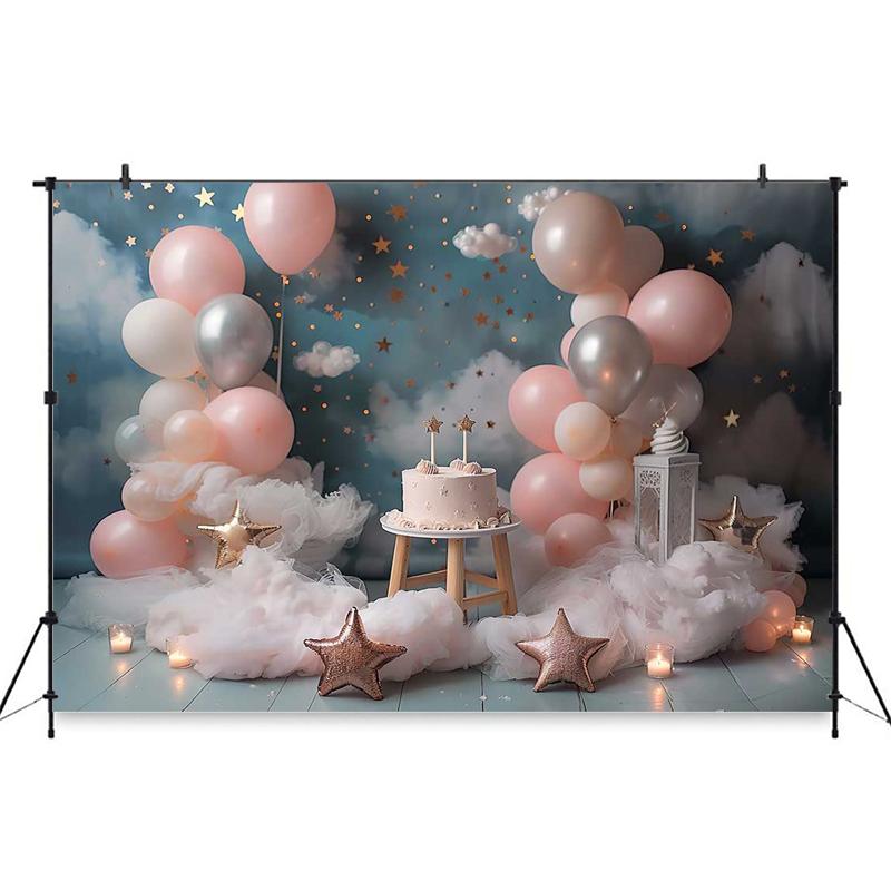 Mocsicka Kuchen-Smash Fotografie Hintergrund Neugeborene Mädchen Babyparty Geburtstag Porträt Dekoration Kulisse Fotostudio Tapete