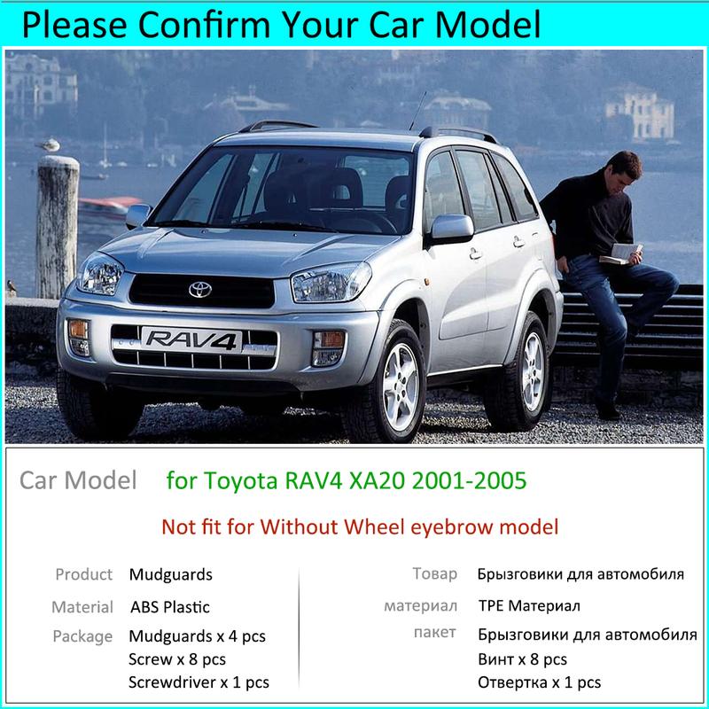 for Toyota RAV4 XA20 2001 2002 2003 2004 2005 RAV 4 Mudguards Mudflap Fender Mud Flaps Splash Flap Guards Front Rear Accessories