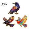 Brooch Pin with Safety Buckle, Enamel Painting Flying Bird Design Lapel Coat Decoration Pin, Zinc Alloy Metal Base Badge for Coats Shirts Backpacks