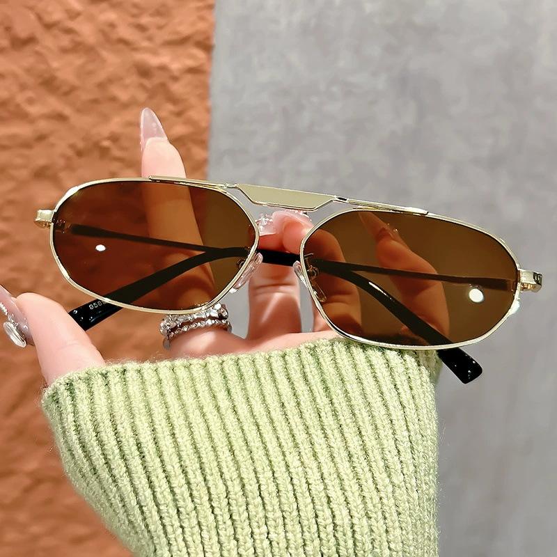 Women's sunglasses, single-beam oval sunglasses, retro sunglasses.