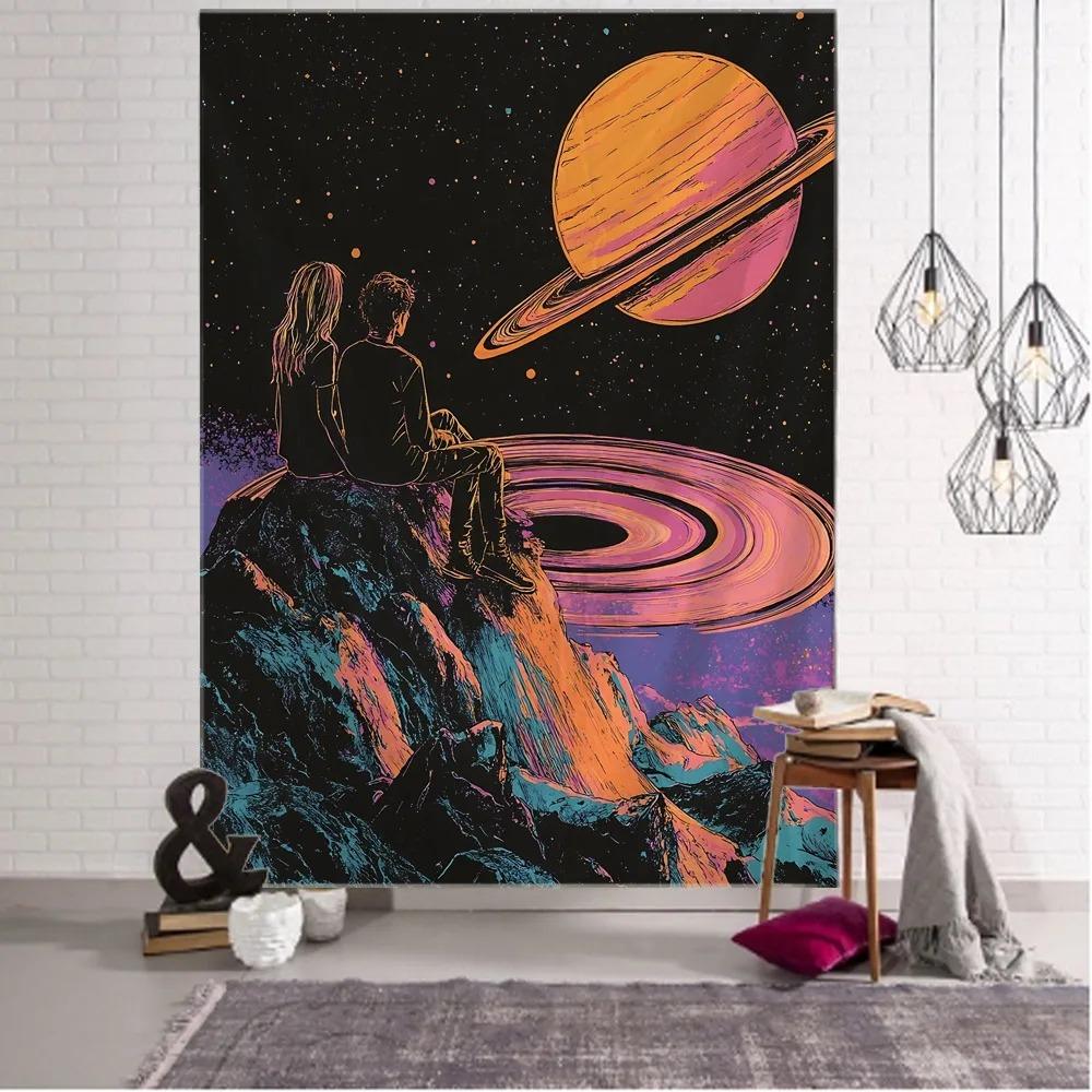 Abstract Home Personality Decoration Bohemian Starry Sky Tapestry Wall Hanging Bedroom Dormitory Fabric