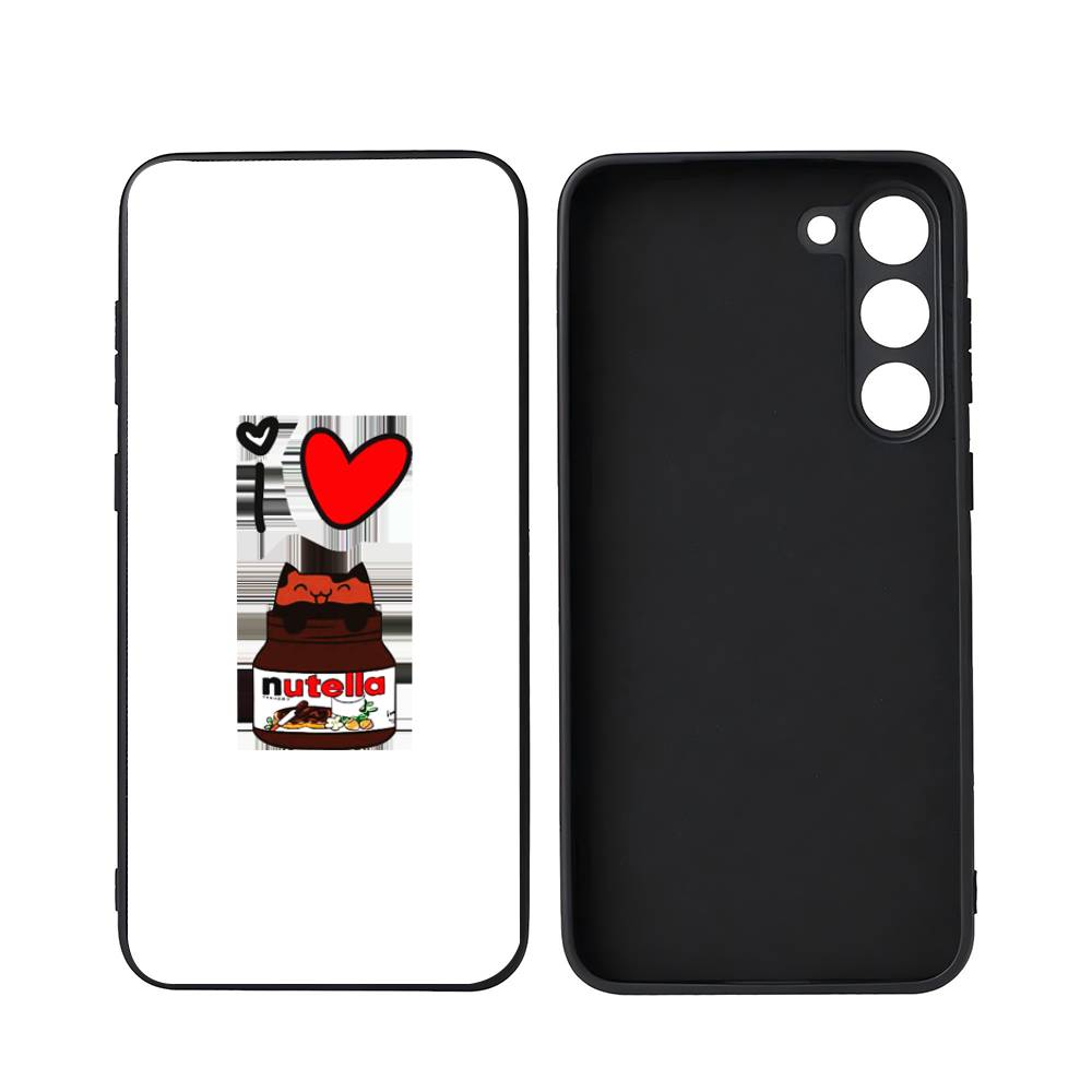 Chocolate Nutella Luxury Black Phone Case For Samsung Galaxy S23 S24 S25 Ultra S22 Plus S21