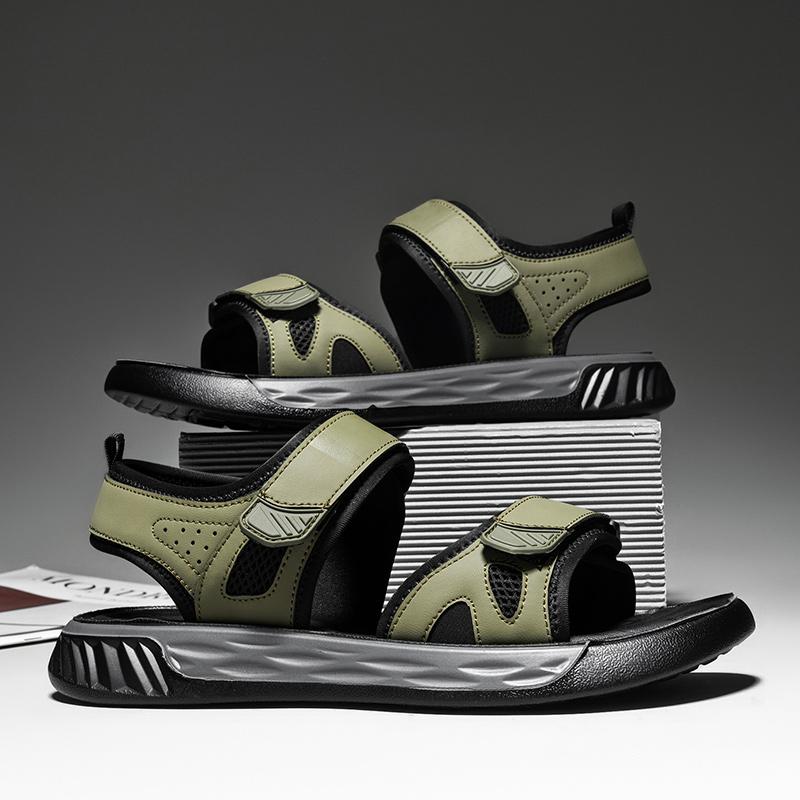 Fashion Sandals Men Summer Soft Sole Casual Roman Sandals Mens Shoes Trend Stylish Gladiator Men Platform Outdoor Beach Sandalias