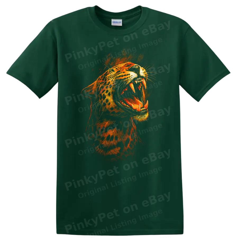 Tiger Roaring T Shirt Wild Animal Graphic Dark Urban Streetwear Tee