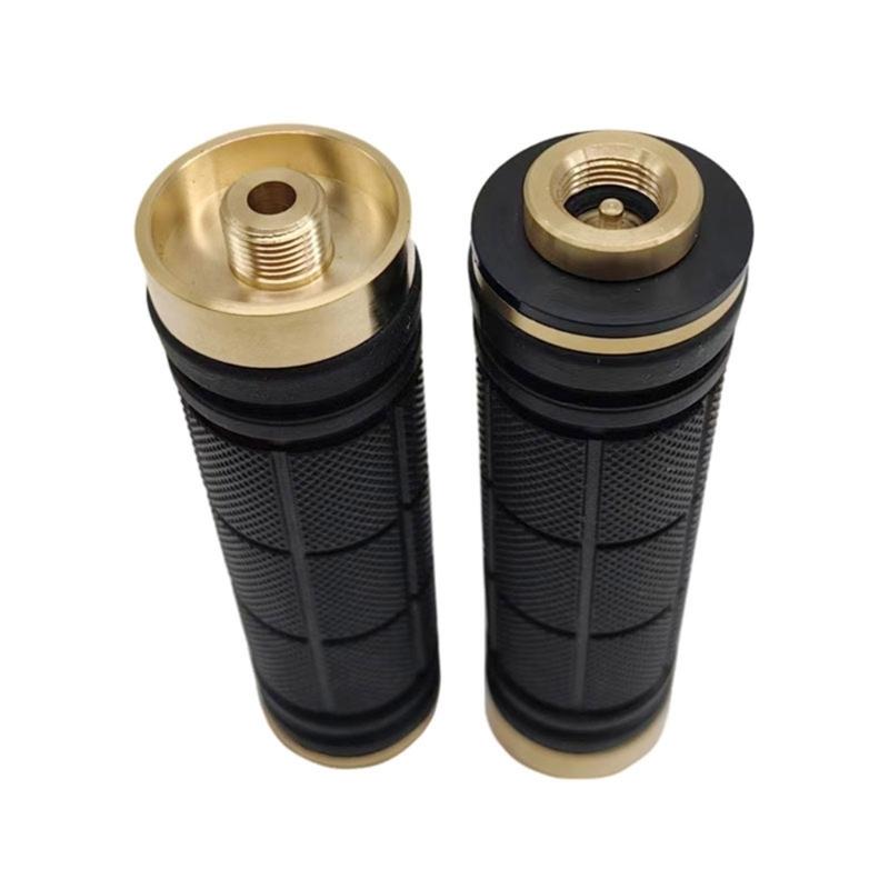 Quick Connecting Gas Lamp Adapter Copper Rubber Texture Outdoor Gas Lights Connectors for Night Camping Extended Handle