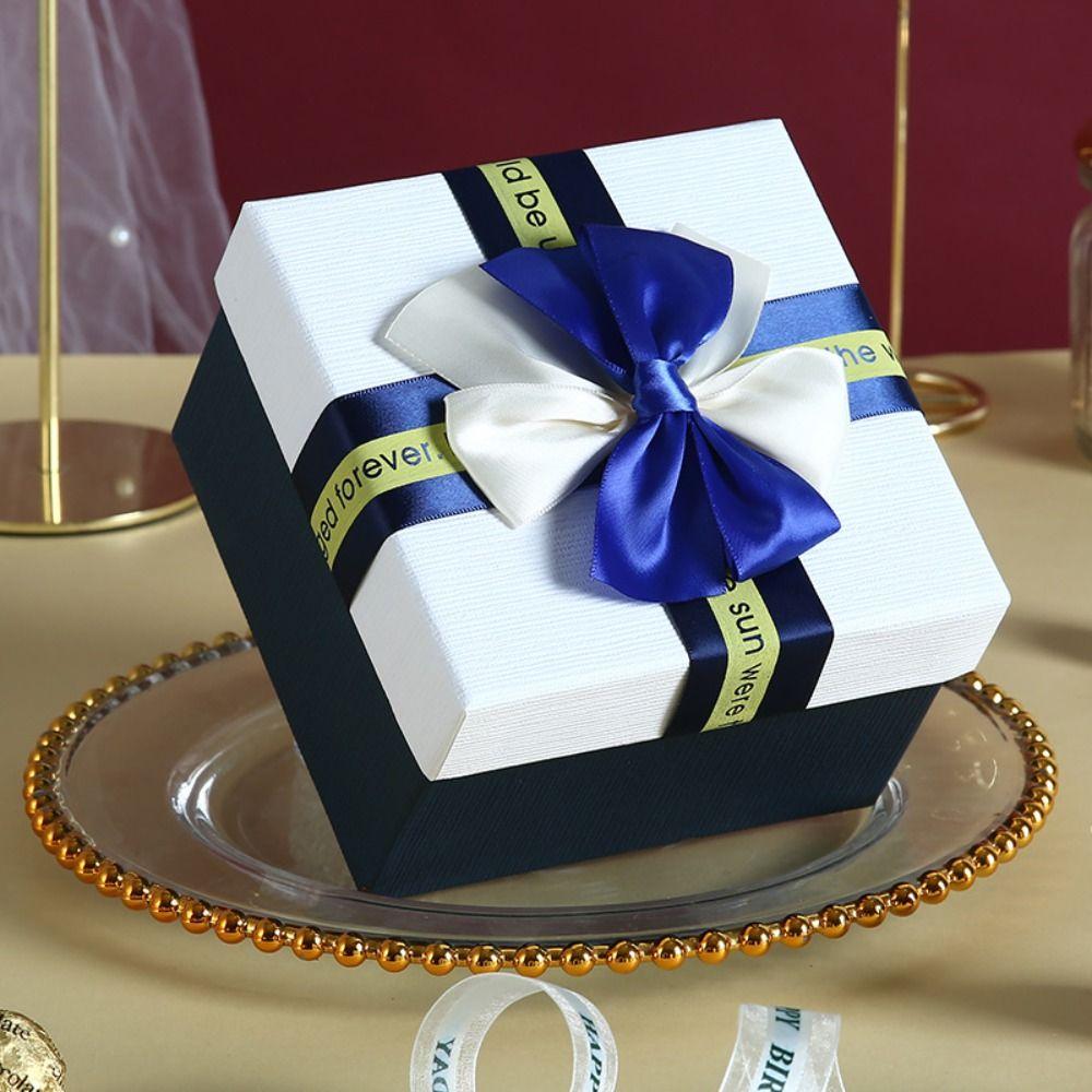 Pink Festival Gift Box Bow Birthday Gift Box Socks Christmas Gift Packaging Box  Father's Day