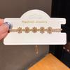 Exquisite Zircon Flower Bracelet: Elegant, Light, Fashionable, High-End Bangle for Women.