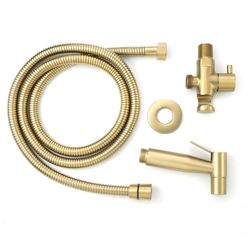 Accesorii pentru pulverizare bideu toaletă de mână din oțel inoxidabil robinet pentru bideu negru pulverizator pentru baie cap de duș cu autocurățare auriu