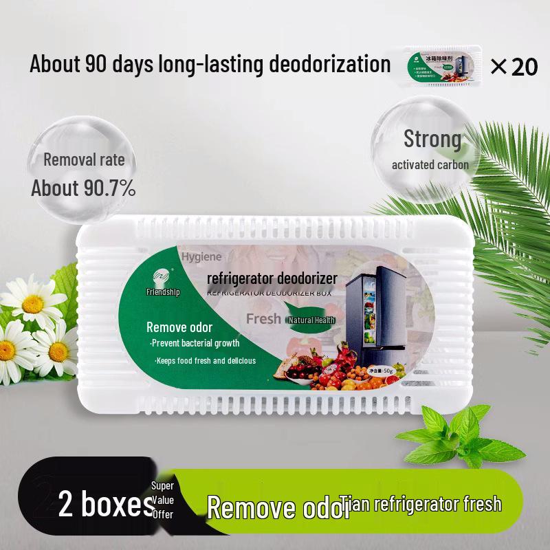 Activated Carbon Refrigerator Deodorizer Box - Odor Eliminator & Refresher