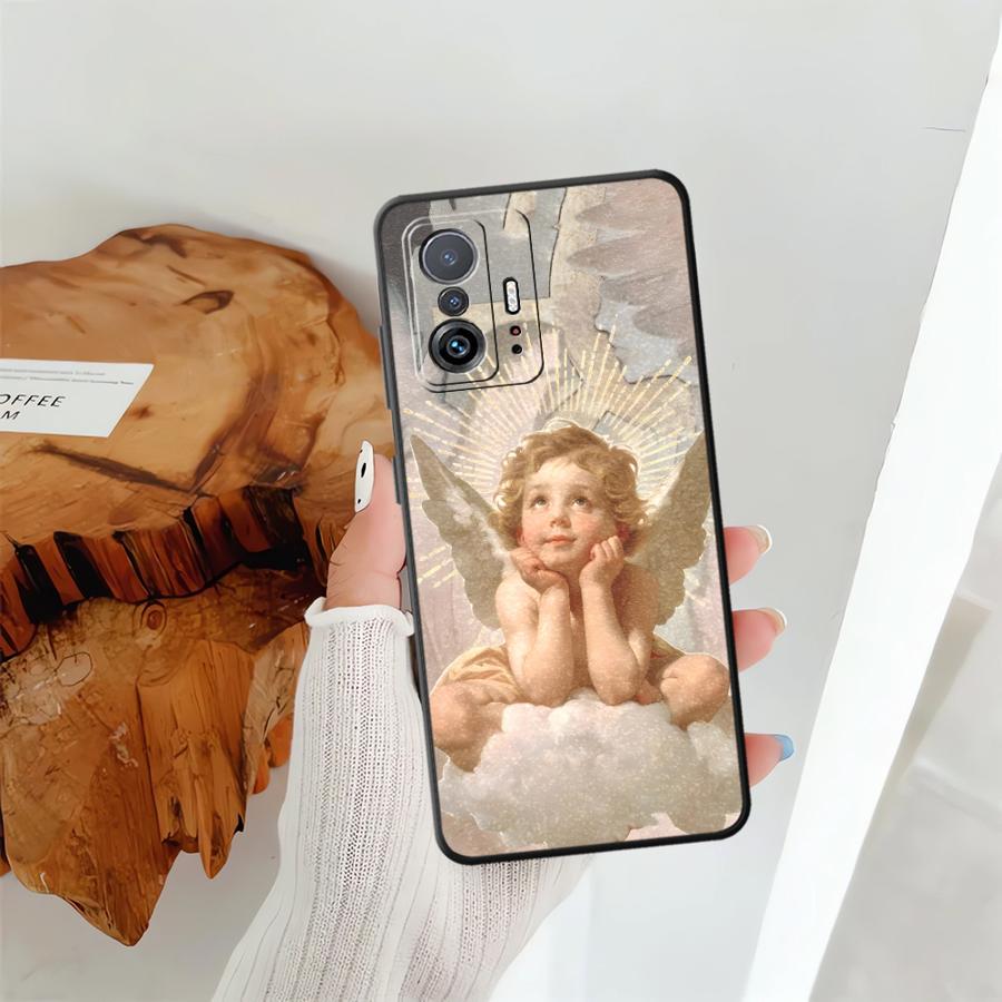 Cute Angel Case for Xiaomi Mi 11 12T Pro 10T 11T 13 Lite 12 14 12X Funda Phone Cover