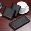 King Paul 2025 Men's Short Genuine Leather Wallet with Crocodile Pattern - Long Korean Style