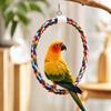 Cotton Rope Swing with Rotating and Climbing Circle for Birds