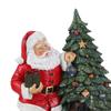 Glowing Christmas Decoration Santa Figurine Lighted Light Up
