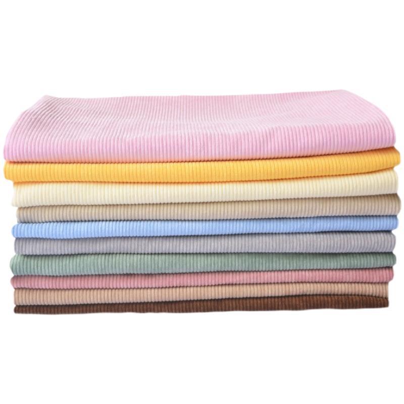 Solid-Color Ribbed Corduroy Jacket and Shirt-Smock in Silk Fabric