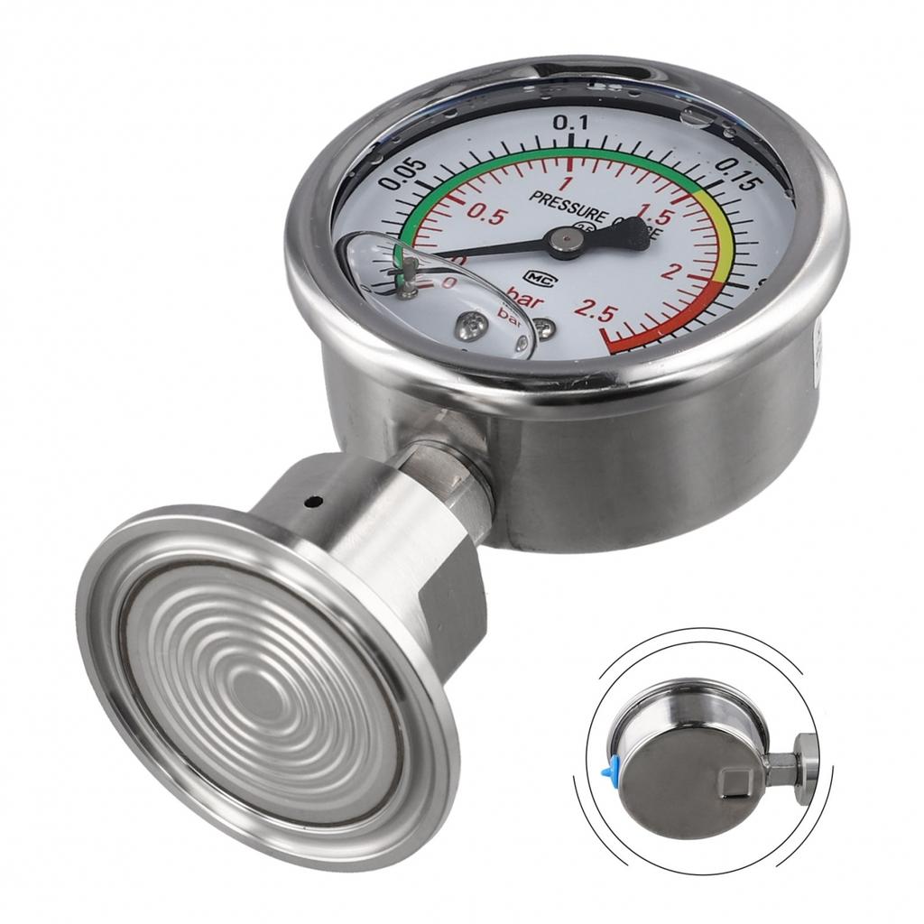 Diaphragm Pressure Gauge Manometer Tri Clamp Pressure Gauge