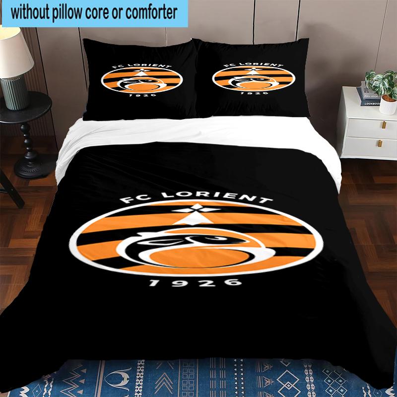 3PCS Lori-ent Football Club Bedding Set,Including 1pc Duvet Cover And 2pcs Pillowcases Perfect for Bedroom, Dormitory, Fan Christmas gift